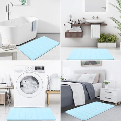 Buganda Memory Foam Bath Mat 47 x 17, Ultra Soft Absorbent Bathroom Rugs