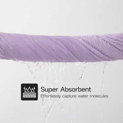 REDKISS Pack of 6 Towel Set - 2 Extra Large Bath, 2 Hand, 2 Washcloths, Ultra Soft & Highly Absorbent, Quicker to Dry, Purple Towels for Bathroom, Spa, Hotel, Gym