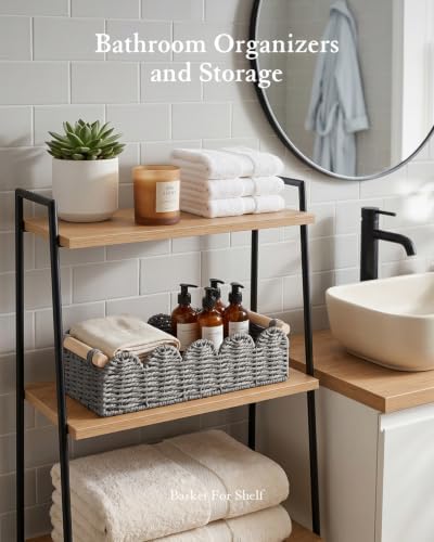 Toilet Paper Storage Basket for Toilet Tank, Bathroom Organizer