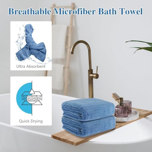 Microfiber Bath Towel 35x70in - Ultra Soft Quick Dry, Lightweight for Gym, Spa, Travel | Hotel Grade & Multi-Use| Single Pack