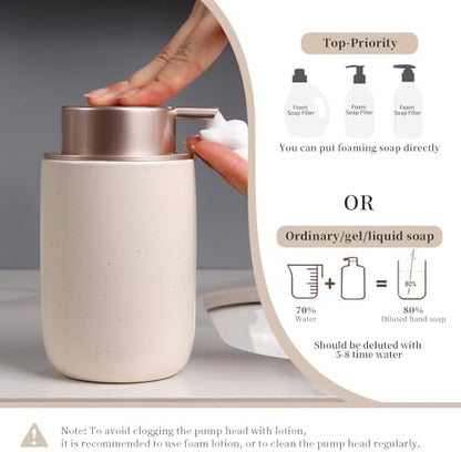 BosilunLife Apricot Ceramic Bathroom Accessories Set of 4