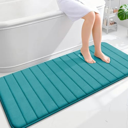 OLANLY Memory Foam Long Bathroom Rugs Runner 59x24, Super Soft Absorbent