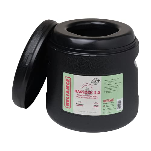 RELIANCE Products Hassock 2.0 Portable Toilet, Black, 4 Gallon