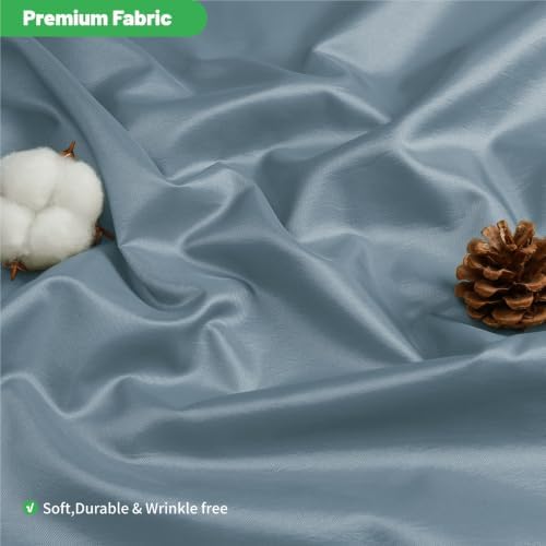 eachope Waterproof Fabric Shower Curtain Liner,72x72 Inch Blue,1 Pack