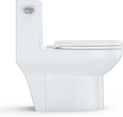 One Piece Toilet, Ceramic Design, Soft Closing PP Toilet Cover, Easy Clean Surface, Water Efficient Flush, Compact Durable Build