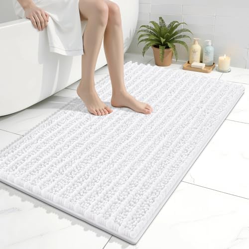Arotive Bathroom Rugs Mat 36x24, Soft Absorbent Chenille Shaggy Bath Mat