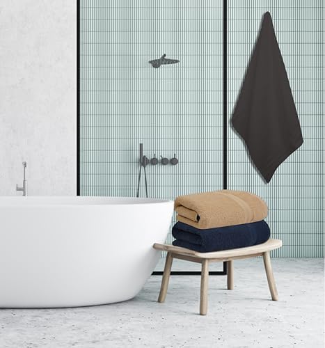 Bath Towels Pack of 6 – 24" x 48" – 100% Cotton Terry, Soft, Quick-Dry & Highly Absorbent – Multi Assorted Towels for Bathroom, Spa, Gym, Hotel, Pool & Everyday Use