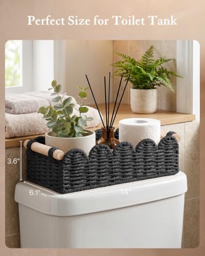 Toilet Paper Storage Basket for Toilet Tank, Bathroom Organizer