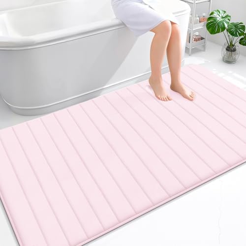 OLANLY Memory Foam Large Bath Mat 70x46, Super Soft Absorbent Bathroom Rugs