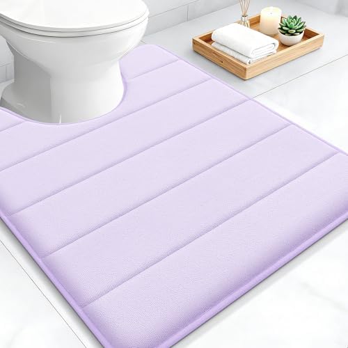 OLANLY Memory Foam Toilet Rugs U Shaped 24x20, Super Soft and Absorbent