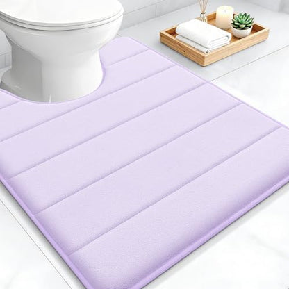OLANLY Memory Foam Toilet Rugs U Shaped 24x20, Super Soft and Absorbent
