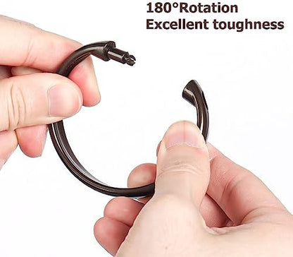 Bronze Shower Curtain Hooks Rings, 12 Pcs Circular Plastic Shower Curtain Rings for Bathroom, Plastic Shower Curtain Hooks for Shower Curtain Rod, Shower Hooks Rings for Shower Curtain