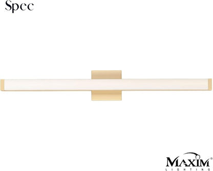 Maxim Lighting Spec Vanity 36" 1-Light Bath Vanity Light | Gold Aluminum Finish | White Pmma Acrylic Shade | Contemporary Indoor Light Fixture | Ideal for Bathrooms & Powder Rooms | 52006GLD