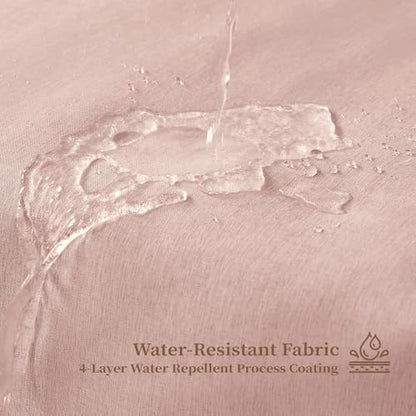 BTTN 72x80 Boho Scalloped Linen Textured Cloth Shower Curtain, Blush Pink
