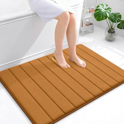 OLANLY Memory Foam Large Bath Mat 40x32, Super Soft Absorbent Bathroom Rugs