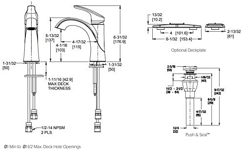 Pfister Weller Bathroom Sink Faucet, Single Handle, Single Hole or 3-Hole, Brushed Nickel Finish, LG42WR0K