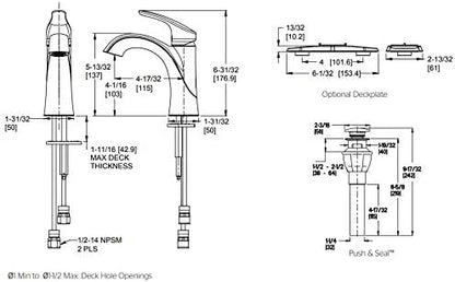 Pfister Weller Bathroom Sink Faucet, Single Handle, Single Hole or 3-Hole, Tuscan Bronze Finish, LG42WR0Y