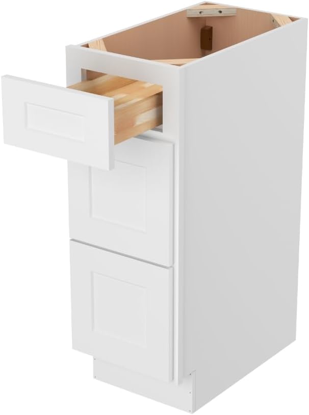 Furinno Shaker Bath Vanity Cabinet Without Top, Ready to Assemble, 21 D x 12 W x 34.5 H, White