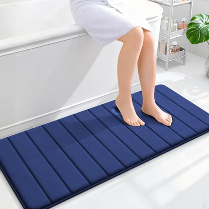 OLANLY Memory Foam Long Bathroom Rugs Runner 47x20, Super Soft Absorbent