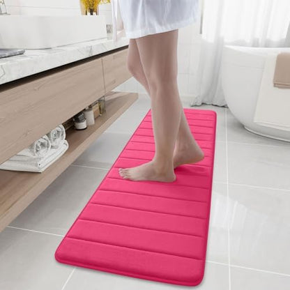 Buganda Memory Foam Bath Mat 59 x 17, Ultra Soft Absorbent Bathroom Rugs