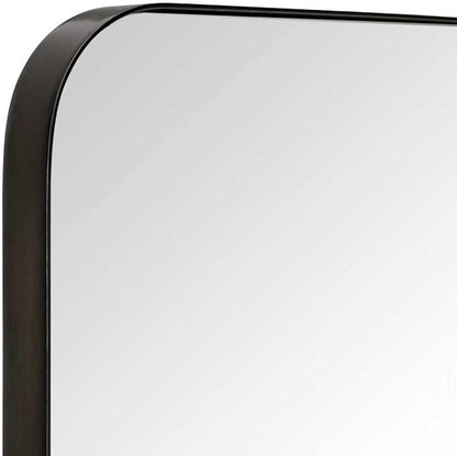 GRACTO 24x40'' Oil Rubbed Bronze Metal Framed Bathroom Mirror for Wall in Stainless Steel Rounded Rectangular Bathroom Vanity Mirrors Wall Mounted