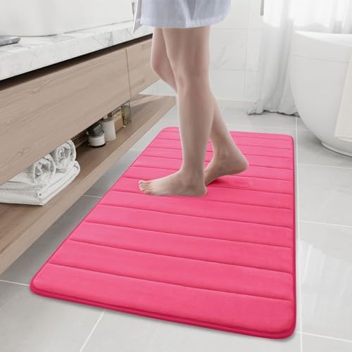 Buganda Memory Foam Bath Mat 47 x 24, Ultra Soft Absorbent Bathroom Rugs
