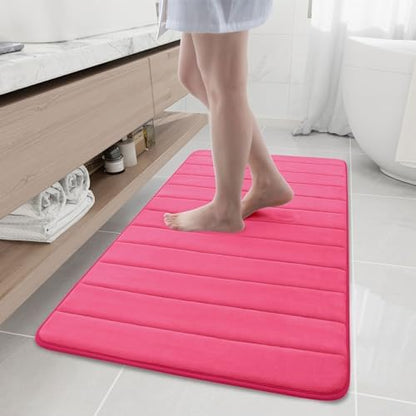 Buganda Memory Foam Bath Mat 47 x 24, Ultra Soft Absorbent Bathroom Rugs