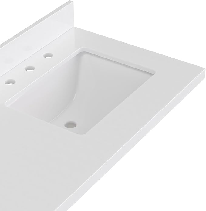 ARIEL Milan 72-inch Bathroom Vanity with Sink,Solid Wood, 1.5-inch Pure White Quartz Countertop, Double Rectangular Porcelain Sink, Soft Closing Doors, Dovetail Drawers, Vintage Green