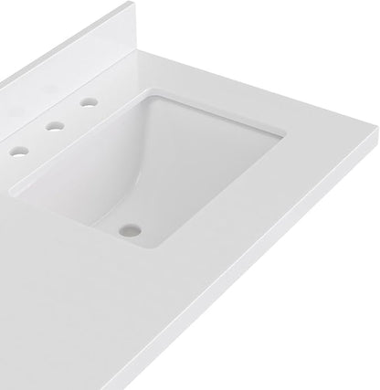 ARIEL Milan 72-inch Bathroom Vanity with Sink,Solid Wood, 1.5-inch Pure White Quartz Countertop, Double Rectangular Porcelain Sink, Soft Closing Doors, Dovetail Drawers, Vintage Green