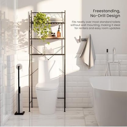 Home Zone Living Over-the-Toilet Bathroom Storage Cabinet Organizer