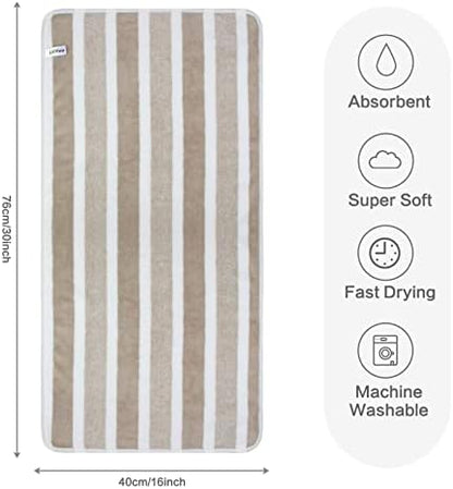 KinHwa Microfiber Hand Towels for Bathroom Soft and Absorbent Face Towels Brown Bathroom Hand Towels for SPA Hair Bath 30inchx16inch 4 Pack