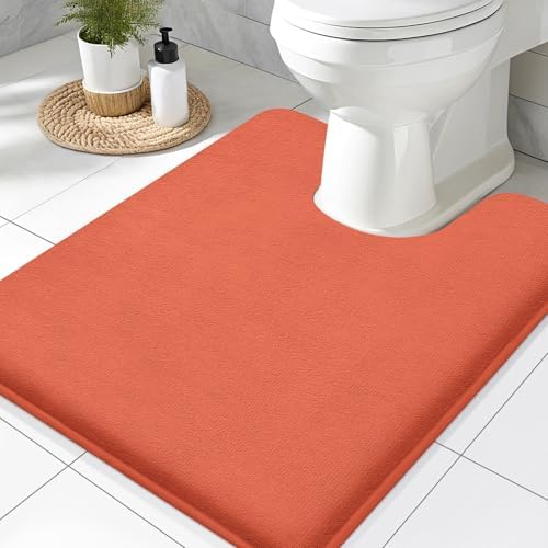 Smiry Memory Foam Toilet Rugs 24x20, Extra Soft Absorbent Bathroom Rugs