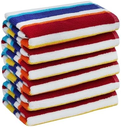 ORIGINAL KIDS Hand Towels - 6 Pack 16x27 inch 100% Cotton Soft Hand Towels