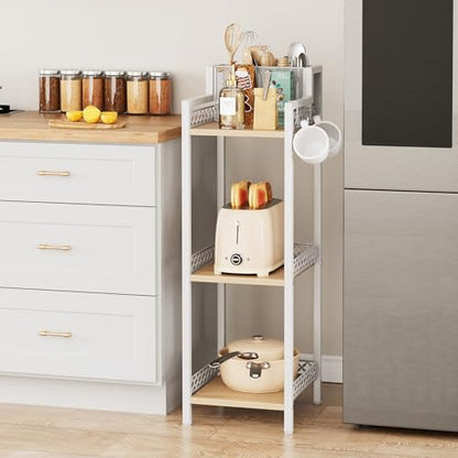 Slim Bathroom Storage Shelf Unit, Makeup Organizer for Small Spaces