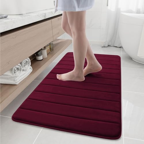 Buganda Memory Foam Bath Mat 47 x 24, Ultra Soft Absorbent Bathroom Rugs