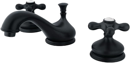 Kingston Brass KS1160AX 8 in. Widespread Bathroom Faucet, Matte Black