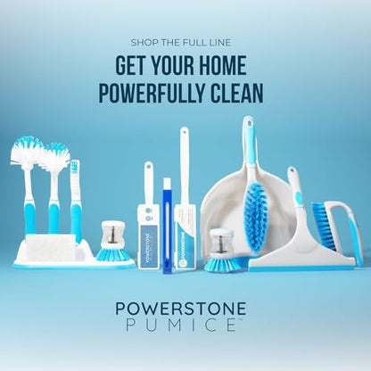 Powerstone Pumice Stone Toilet Bowl Cleaner with Handle (6-Pack) – Heavy-Duty Hard Water Stain Remover for Toilets, Grills, Tiles, and Pools – Non-Scratch Scouring Stick for Deep Cleaning