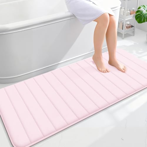 OLANLY Memory Foam Long Bathroom Rugs Runner 59x24, Super Soft Absorbent
