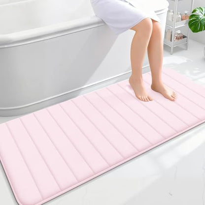 OLANLY Memory Foam Long Bathroom Rugs Runner 59x24, Super Soft Absorbent