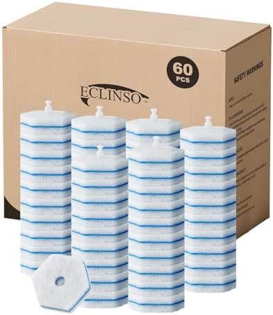 60 Count Toilet Wand Refills For Clorox Toilet Wand, High-Density Disposable Toilets Brush Scrubber,Fresh Fragrance，5X Cleaning Power bathroom cleaning