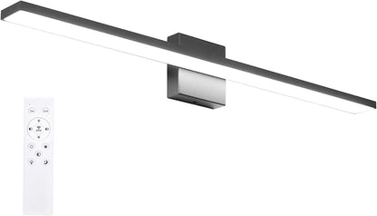Ralbay 31.5in/28W Dimmable Modern Matte Black Vanity Light Color Temperature Adjustable LED Black Bathroom Vanity Lighting Fixture