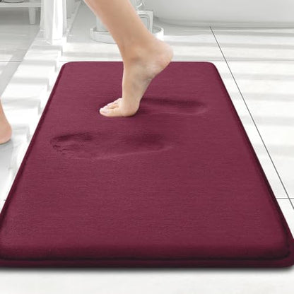 Smiry Memory Foam Bath Mat 24x16, Extra Soft and Absorbent Bathroom Rugs