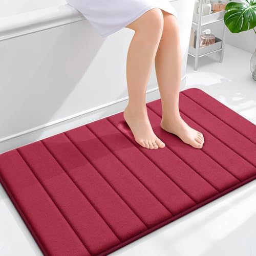 OLANLY Memory Foam Large Bath Mat 40x24, Super Soft Absorbent Bathroom Rugs