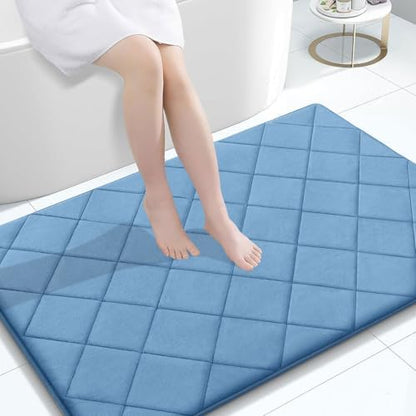 OLANLY Memory Foam Bath Mat 47x32, Ultra Soft and Absorbent Bathroom Rugs