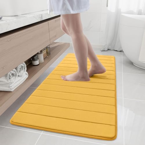Buganda Memory Foam Bath Mat 55 x 24, Ultra Soft Absorbent Bathroom Rugs