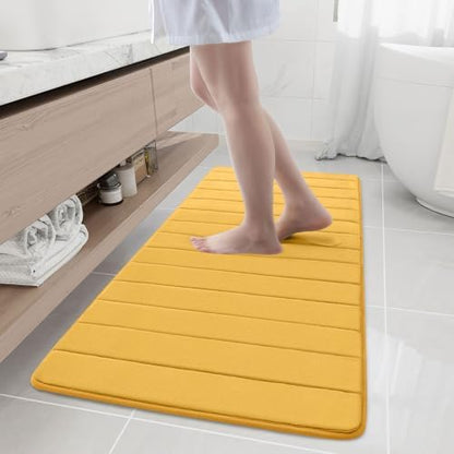 Buganda Memory Foam Bath Mat 55 x 24, Ultra Soft Absorbent Bathroom Rugs