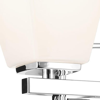 Kichler Marant 14.25" 2-Light Vanity Light with Opal Glass in Chrome, for Bathroom, Powder Room, Over a Mirror, (14.25" W x 9.5" H), 55215CH