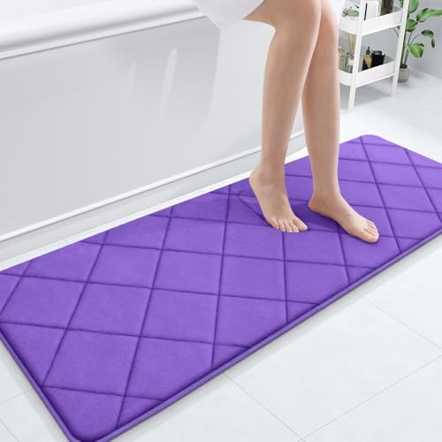 OLANLY Memory Foam Bath Mat 59x20, Ultra Soft and Absorbent Bathroom Rugs