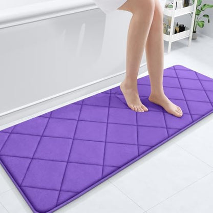 OLANLY Memory Foam Bath Mat 59x20, Ultra Soft and Absorbent Bathroom Rugs