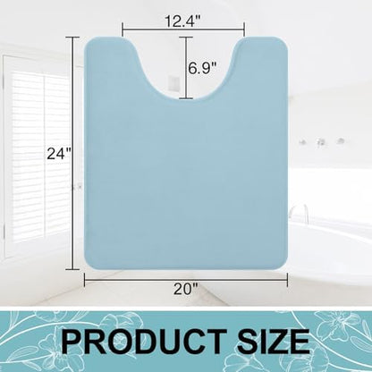 Smiry Memory Foam Toilet Rugs 24x20, Extra Soft Absorbent Bathroom Rugs